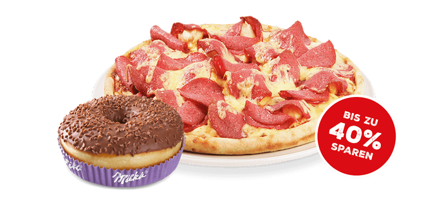 Produktbild Pizza + Donut Mittagsaktion